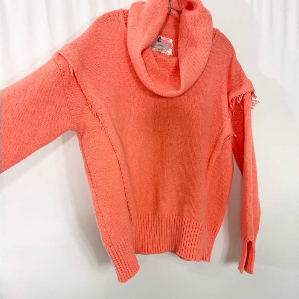 Cupio Pink Cowl Neck Sweater